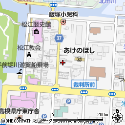 島根県松江市殿町328周辺の地図
