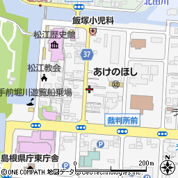 島根県松江市殿町327周辺の地図