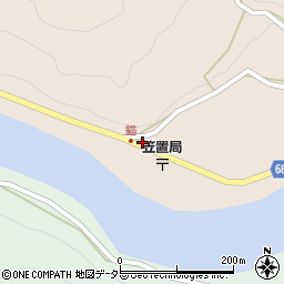 岐阜県恵那市笠置町姫栗1553周辺の地図