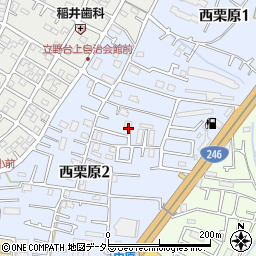 神奈川県座間市西栗原周辺の地図