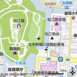 ぶらっと松江観光案内所周辺の地図