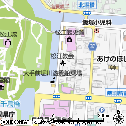 日本聖公会松江基督教会周辺の地図
