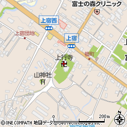 上行寺周辺の地図