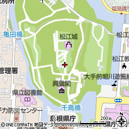 松江市役所　観光部・城山公園詰所周辺の地図