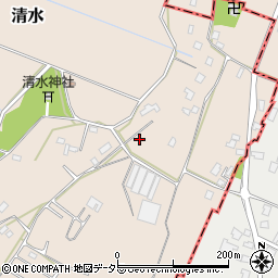 千葉県茂原市清水周辺の地図