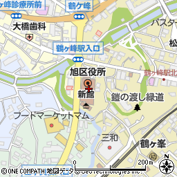横浜市旭公会堂周辺の地図