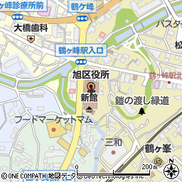 横浜市消防局旭消防署周辺の地図