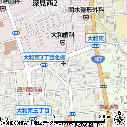 中丸塗料店周辺の地図