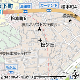 神奈川県横浜市神奈川区松ケ丘23周辺の地図