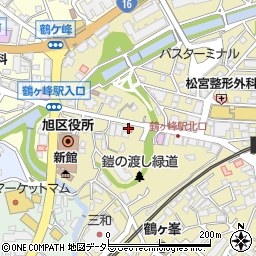 鶴ヶ峯駅前郵便局周辺の地図