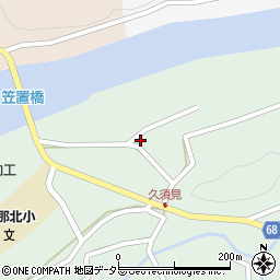 岐阜県恵那市長島町久須見208周辺の地図