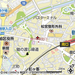 横浜のふとん専門店・スリープショップ丸共　鶴ヶ峰本店周辺の地図