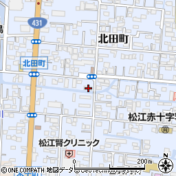 島根県松江市北田町10-1周辺の地図