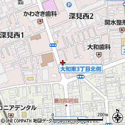 株式会社三共消毒大和営業所周辺の地図