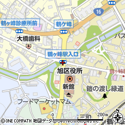 鶴ケ峰駅入口周辺の地図
