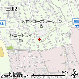 神奈川県厚木市三田1丁目周辺の地図