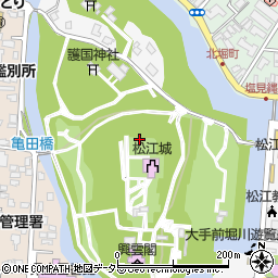 松江城山公園周辺の地図