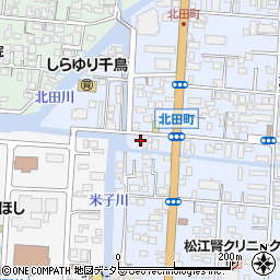 島根県松江市北田町21周辺の地図