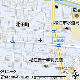 島根県松江市北田町106周辺の地図