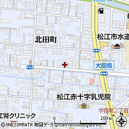 島根県松江市北田町104周辺の地図