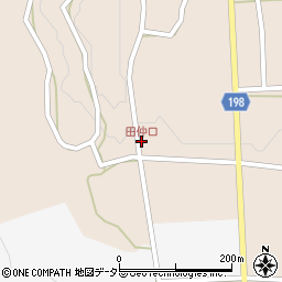 田仲口周辺の地図