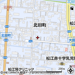 島根県松江市北田町102周辺の地図