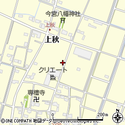 岐阜県大野町（揖斐郡）上秋周辺の地図