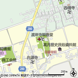 滋賀県長浜市高月町渡岸寺215周辺の地図