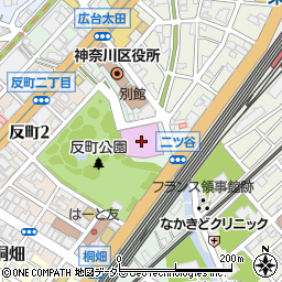 神奈川体育館周辺の地図
