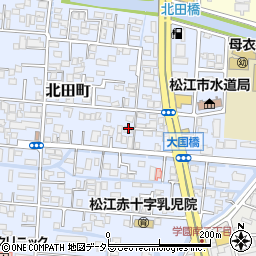 島根県松江市北田町106-1周辺の地図