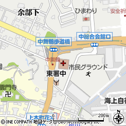 舞鶴市中央公民館周辺の地図