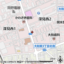 すき家大和中央店周辺の地図