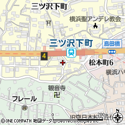 神奈川県横浜市神奈川区三ツ沢下町3-25周辺の地図