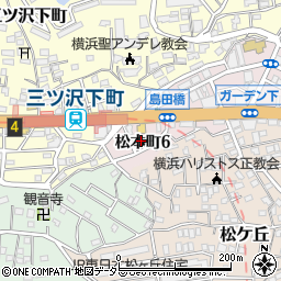 神奈川県横浜市神奈川区松本町6丁目周辺の地図