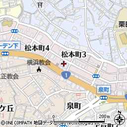 神奈川県横浜市神奈川区松本町周辺の地図