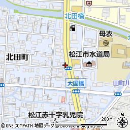 島根県松江市北田町301周辺の地図
