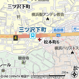 横浜市役所　交通局高速鉄道本部三ッ沢下町駅周辺の地図