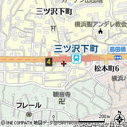 神奈川県横浜市神奈川区三ツ沢下町3-21周辺の地図