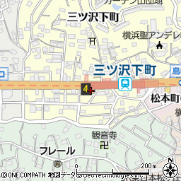 セブンイレブン横浜三ツ沢下町店周辺の地図