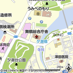 舞鶴総合庁舎周辺の地図