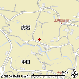 長野県飯田市虎岩周辺の地図