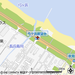 弓ケ浜展望台周辺の地図