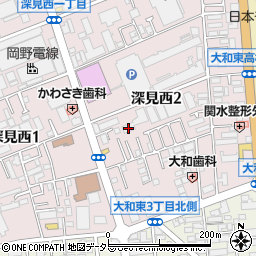 西松建設株式会社　大和寮周辺の地図