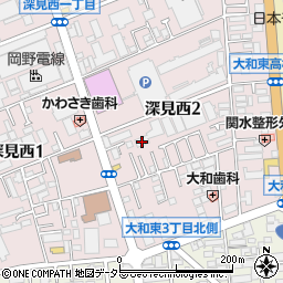 西松建設株式会社　大和寮周辺の地図