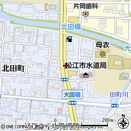 母衣小学校前周辺の地図