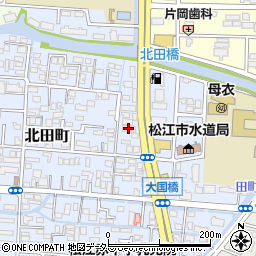 島根県松江市北田町108-7周辺の地図