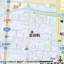 島根県松江市北田町周辺の地図
