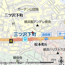 神奈川県横浜市神奈川区三ツ沢下町12-9周辺の地図