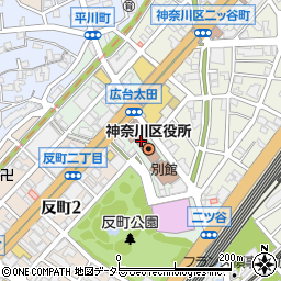 神奈川区役所福祉保健センター　高齢・障害支援課介護保険担当周辺の地図