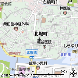 島根県松江市北堀町周辺の地図